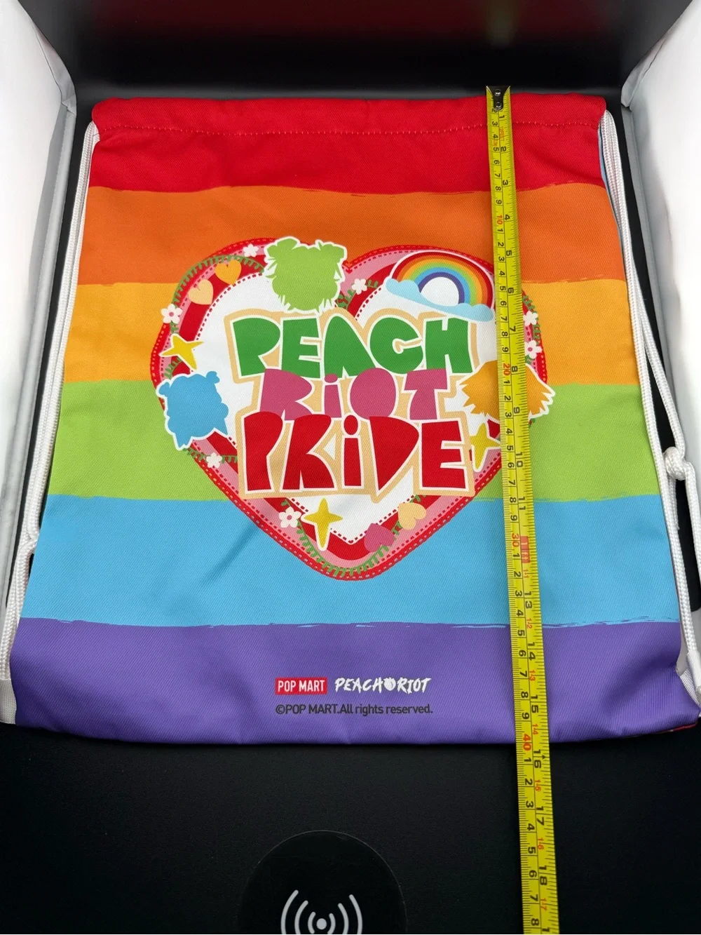POP MART Peach Riot Rainbow Riot Drawstring Backpack NEW SEALED